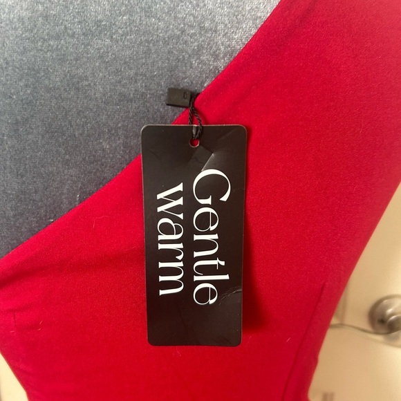 Cocktail Party Dress One Shoulder Ruffled Ruched Slit Bodycon Fomal Midi size S - Picture 8 of 9